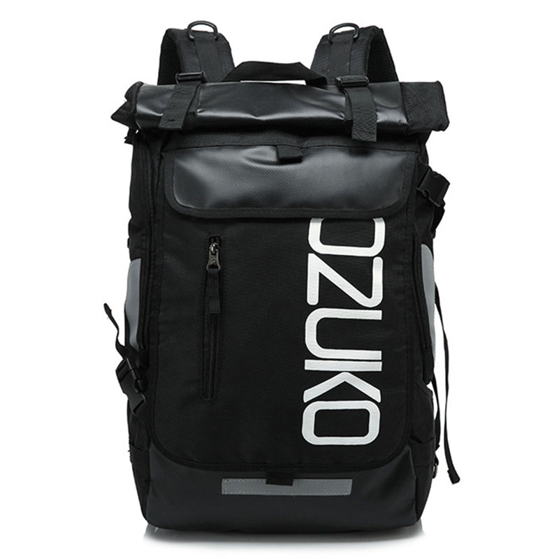 OZUKO 8020 Casual Travel Oxford Cloth Backpack Men Dual Shoulder Laptop Bag - Black OZUKO 8020 Casual Travel Oxford Cloth Backpack Men Dual Shoulder Laptop Bag - Black